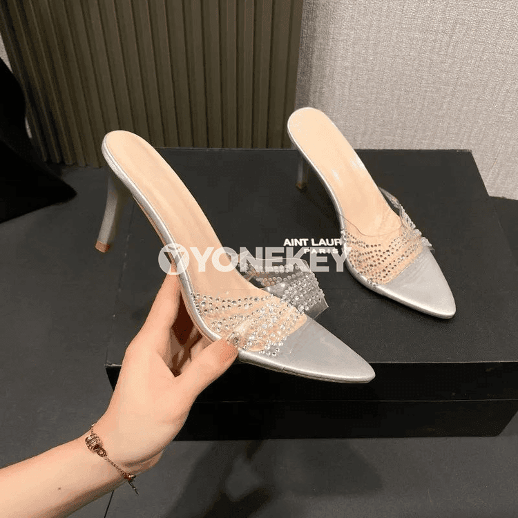 Zenanlar üçin ýiti uçly ýokary ökjeli ýeňil öýjükli sandal