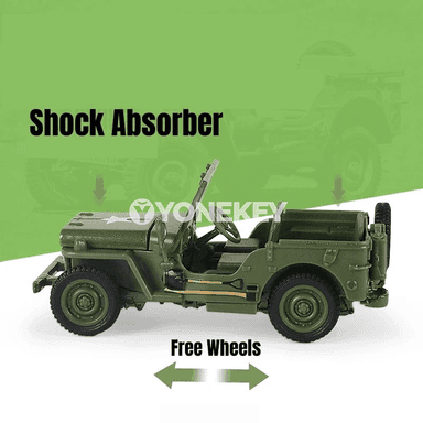 1:43 JEEP WILLYS harby model oýunjak awtoulag, metal kolleksiýa sowgady