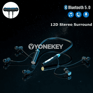 Bluetooth 5.3 sport gulakly nauşnik, magnitli, mikrofonly