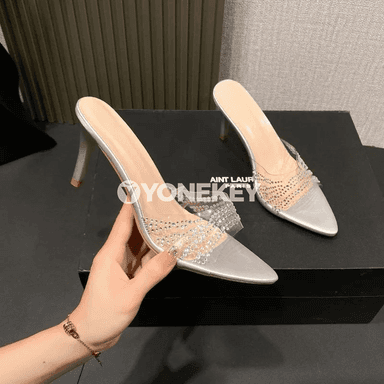 Zenanlar üçin ýiti uçly ýokary ökjeli ýeňil öýjükli sandal