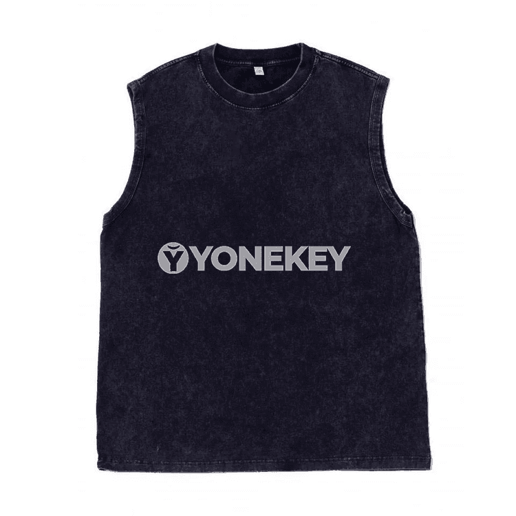 Erkekler üçin ýeňil ýeňsiz pamyk futbolka, retro stil