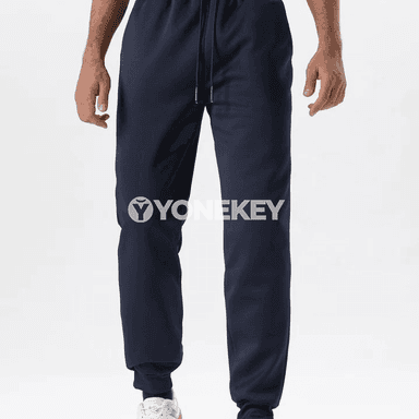 Erkekler üçin ýyly jogger sport balaklary, jübili, keşde ýüplü