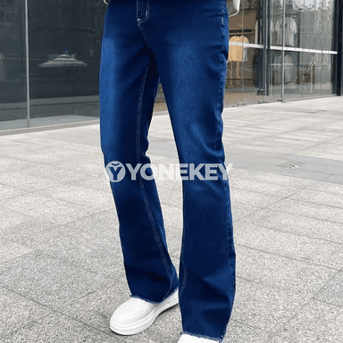 Erkekler üçin gök dar kesimli jeans jalbar