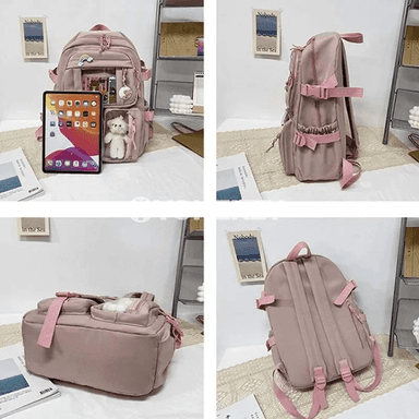 Kawaii stilindäki zenanlar üçin ýeňil okuw sumkasy