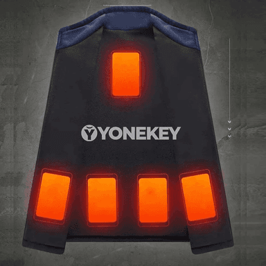 Erkekler üçin ýyly elektrikli gyş kurtkasy, galyň üst eşik