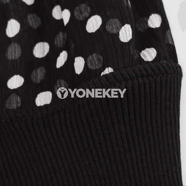 Zenanlar üçin gara nokatly halter ýeňsiz top, tomusky slim fit