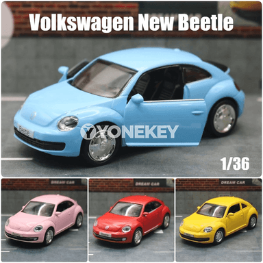 Volkswagen New Beetle 1:36 metal model awtoulag oýunjak