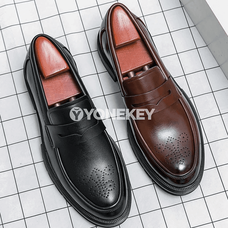 Erkekler üçin retro işewür deri köwüşler, ofis üçin amatly oksford stil