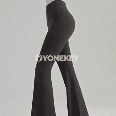 Aýal-gyzlar üçin ýokary bel giň balakly yoga leggins, fitnes üçin
