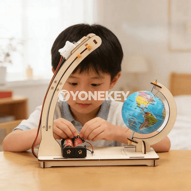 Çagalar üçin ylmy model: Ýer günüz-gije görkezme gurluşyk oýunjagy