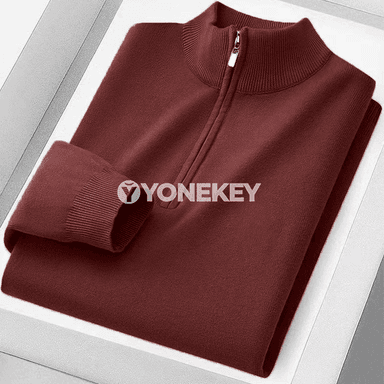 Erkekler üçin ýyly polo switer, ýokary boýunly trikotaž üst