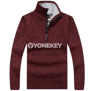 Erkekler üçin gyşlyk ýyly fleece golfi, ýarym zipli köýnek