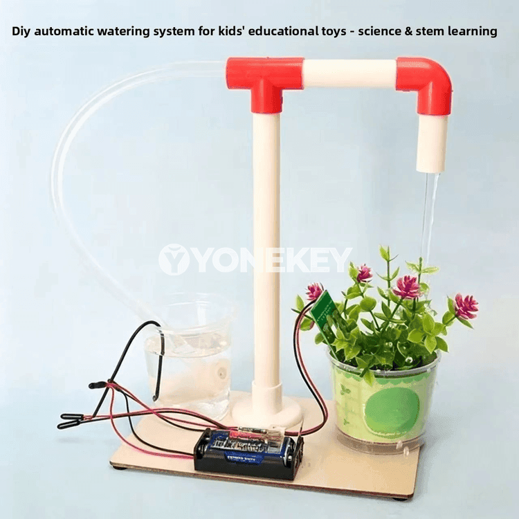 Çagalar üçin awtomatiki suwarmak ulgamynyň DIY ylmy modeli