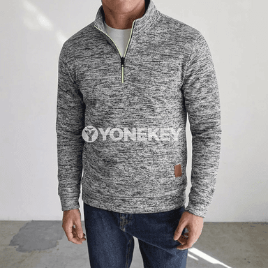Erkekler üçin ýyly ýarym fermuarly sport switeri
