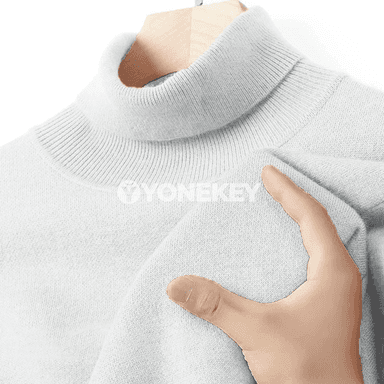 Erkekler üçin ýyly ýokary boýunly switer, uzyn ýeňli