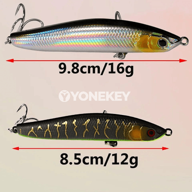 Balyk tutmak üçin çümýän pencil bait 12g/16g, 8.5–9.8 sm