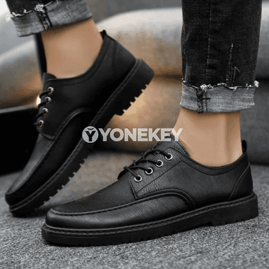 Erkekler üçin gündelik deri oxford köwüşler, water-resistant