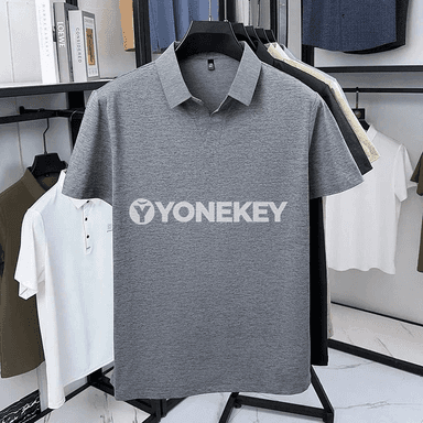 Erkekler üçin ýeňil, dem alýan gysga ýeňli polo köýnek