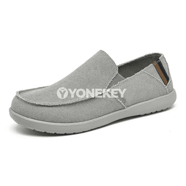 Erkekler üçin ýeňil dem alýan kanwa loafer aýakgaplar