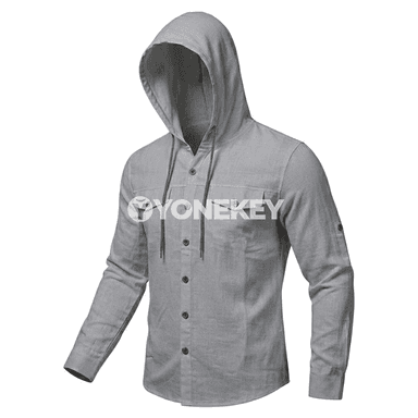 Erkekler üçin ýeňil kapýuşonly koton hoodie, gündelik we sport görnüş