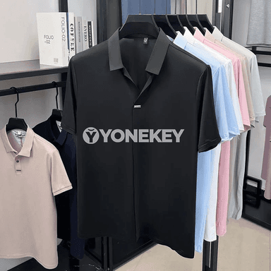 Erkekler üçin ýumşak, dem alýan ýaz-yazky gysga ýeňli köýnek