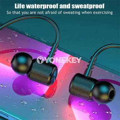 Bluetooth 5.3 sport gulakly nauşnik, magnitli, mikrofonly