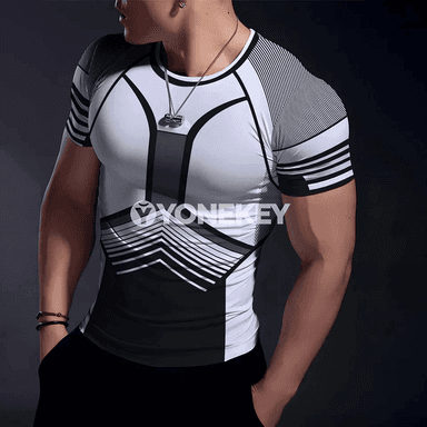 Erkekler üçin 3D çaply çalt gurayjyk sport futbolka
