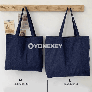 Aýallar üçin denim egin-sumka, giň göwrümli, şäher we söwda üçin