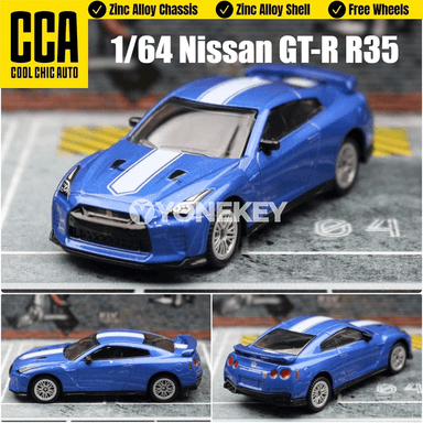 Nissan GTR R35 1/64 metal model awtoulag, kolleksiýa üçin