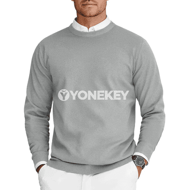 Erkekler üçin ýeňil trikotaž switer, uzyn ýeňli gündelik jumper