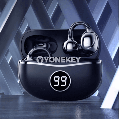 Bluetooth simsiz sport nauşnikler, LED displeýli, mikrofonly