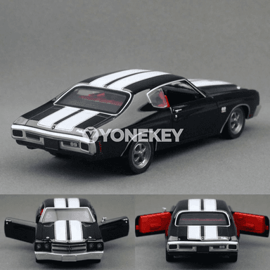 Chevrolet Chevelle 454 1970 metal model awtoulag, 1:24, sesli we yşykly