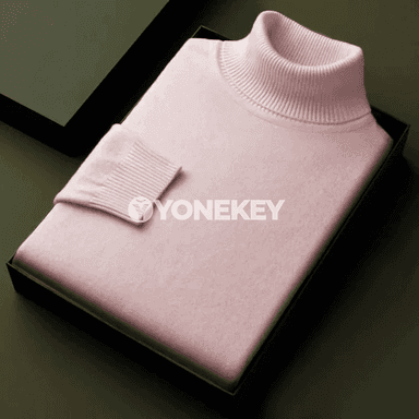 Erkekler üçin ýyly turtleneck trikotaj switer, güýz-gyş üçin
