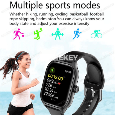 2.01 dýum HD ekranly akylly sagat, Bluetooth jaňly, saglyk gözegçiligi