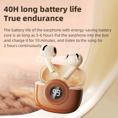 TWS simsiz Bluetooth oýun nauşnigi, mikrofonly, güýçli bas