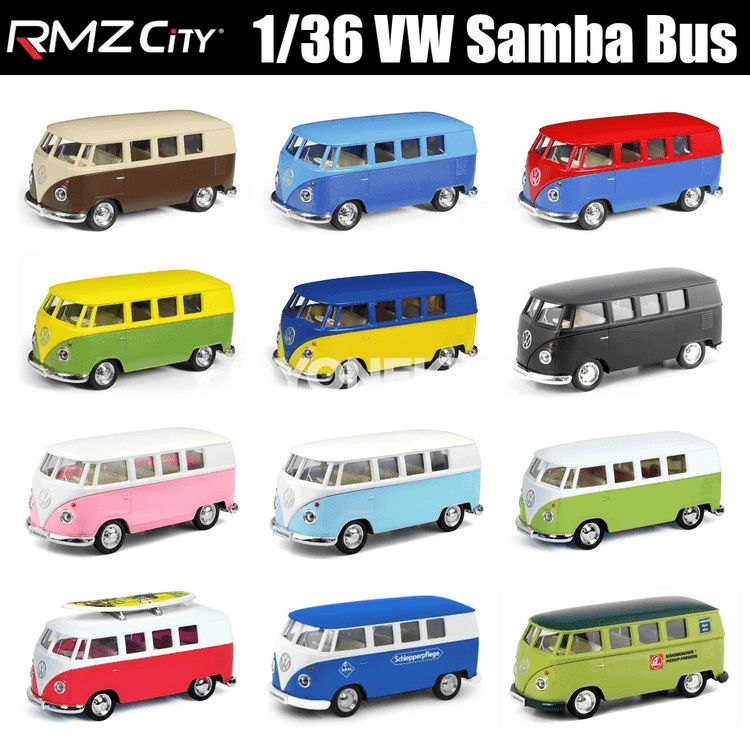 Volkswagen T1 Samba Bus 1:36 metal model awtoulag oýnawaç