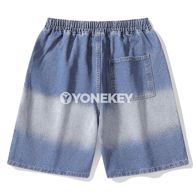 Erkekler üçin giň kesimli tomus jeans şortik