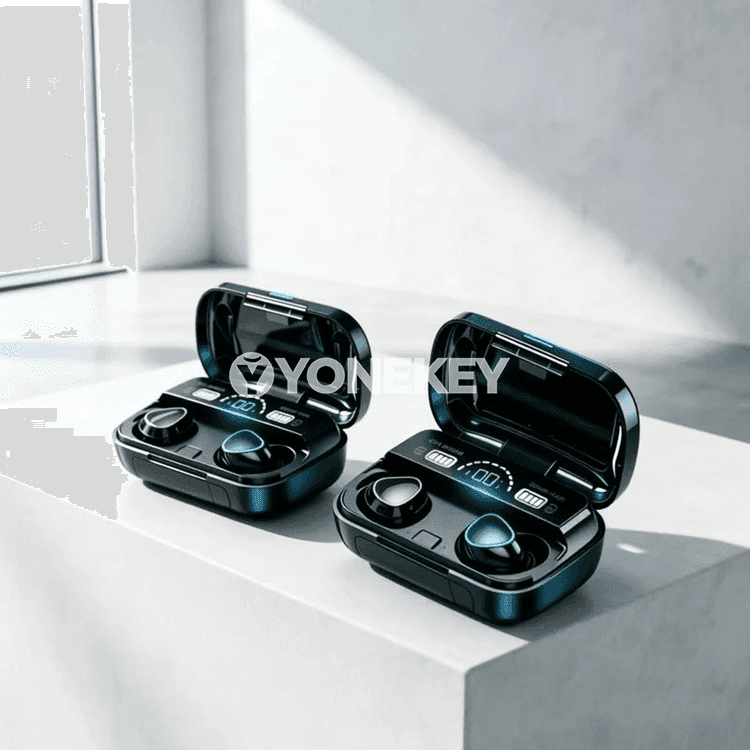 Bluetooth M10 simsiz gulaklyk, LED displeýli, güýçli sesli
