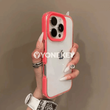 iPhone 11-16 üçin translýuçar ýüpek ýaly ýeňil gorag gapagy