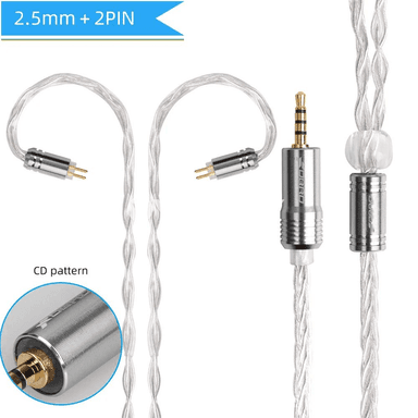 8 core MMCX/A2DC nauşnik kabeli, 3.5mm balansly