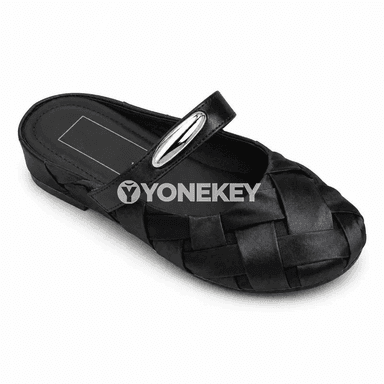 Zenanlar üçin ýazky pes ökjelik sandaly, ýumşak we ýeňil model arkasy açyk aýakgap.