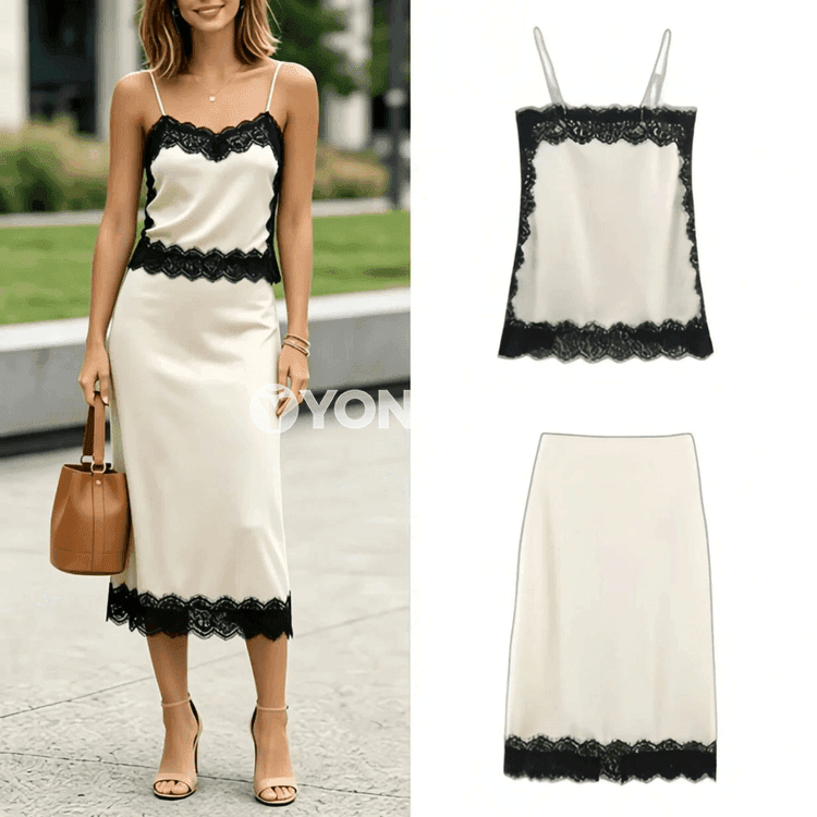 Zenanlar üçin ýylylyk lyakymly 2 bölekli vintage set