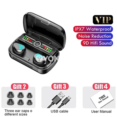 M27 TWS Bluetooth simsiz sport nauşnikleri, mikrofonly