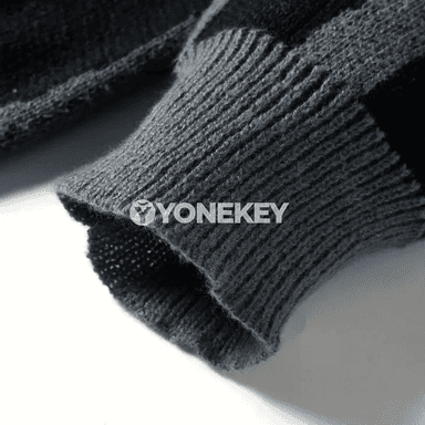 Erkekler üçin gyş güýzki geometrik nagyşly trikotaž sviter