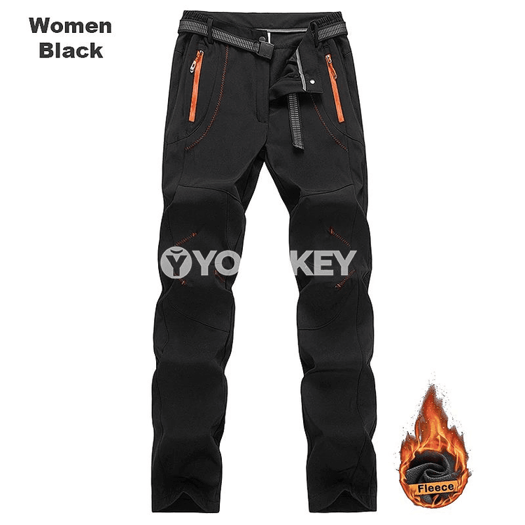 Aýal-gyzlar üçin ýyly fleece gyş balaklary, suw we ýel geçirýänok