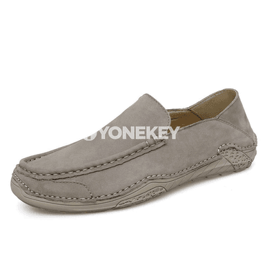 Hakyky deri erkek loafer köwüşler, rahat slip-on, uly ölçegli