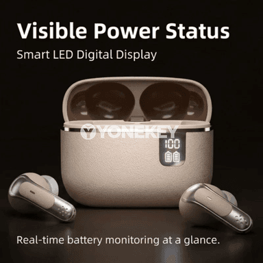 Bluetooth TWS HIFI gulaklyklar, mikrofonly, LED displeýli