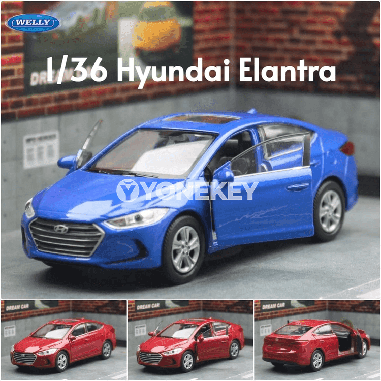 Hyundai Elantra metal model awtoulag, 1:36, çocuklar üçin