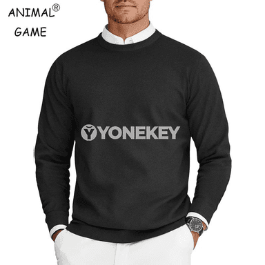 Erkekler üçin ýeňil trikotaž switer, uzyn ýeňli gündelik jumper