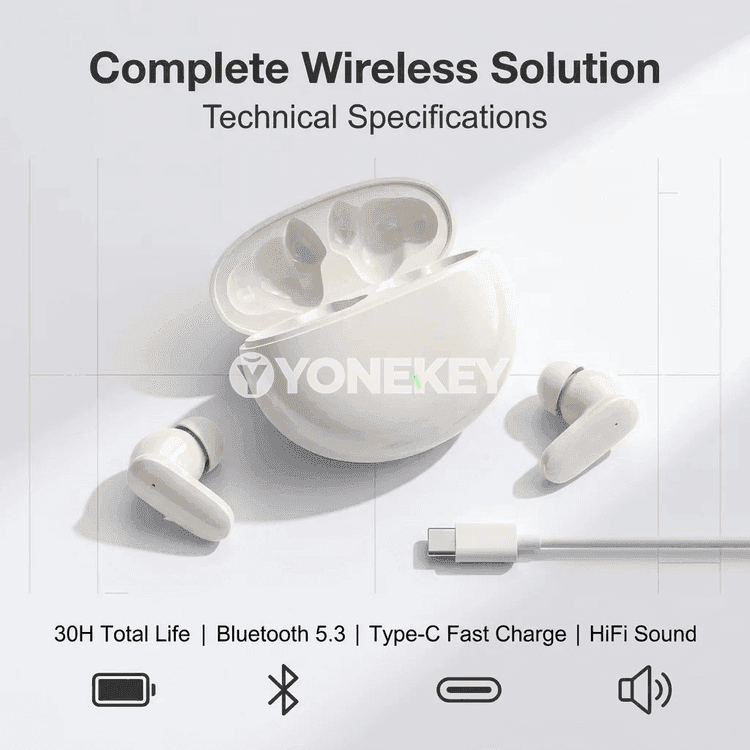 Simsiz Bluetooth TWS nauşniklar, mikrofonly, HIFI sesli